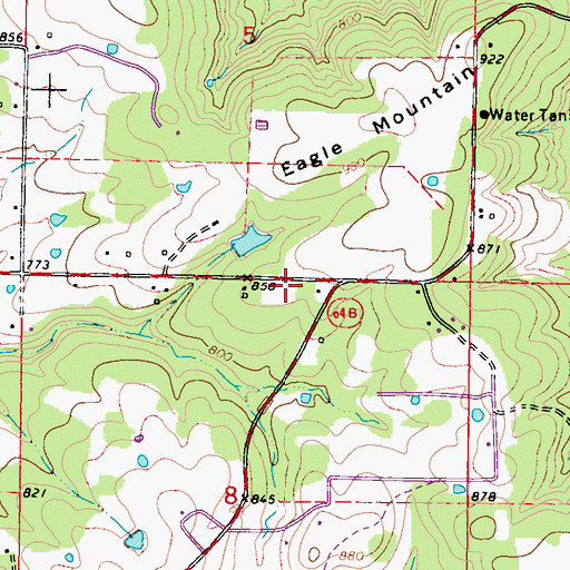 Topographic Map of Nicut Volunteer Fire Department Station 3, OK