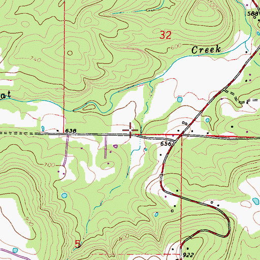 Topographic Map of Nicut Volunteer Fire Department Station 1, OK