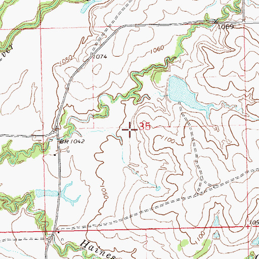 Topographic Map of Bar - C Volunteer Fire Department, OK