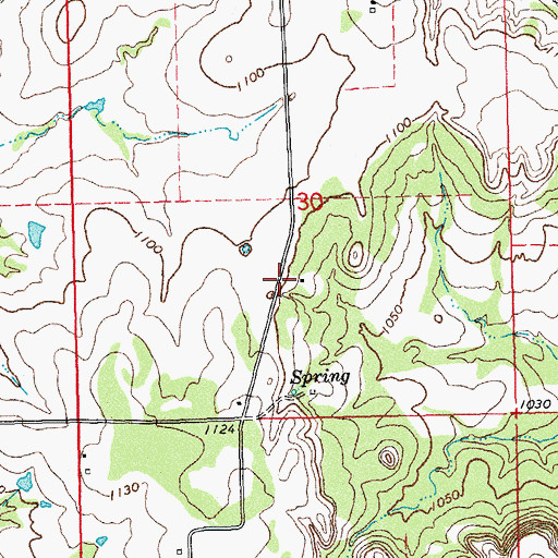 Topographic Map of Pontotoc Ridge Preserve Fire Protection, OK