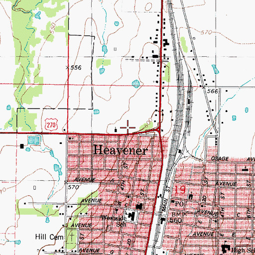 Topographic Map of Heavener Fire Department West Side Station, OK