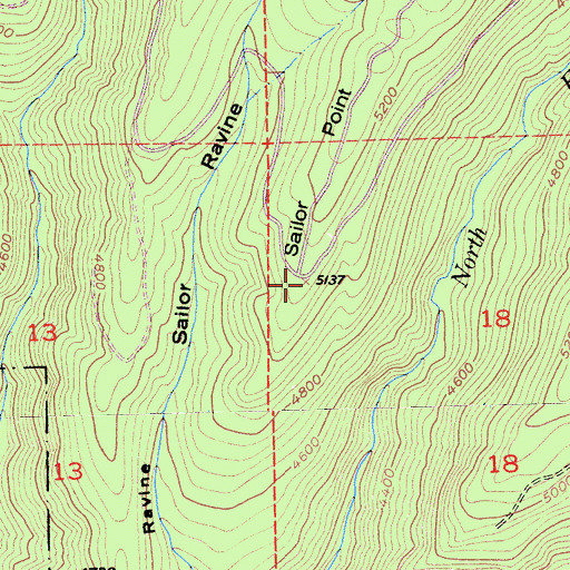 Topographic Map of Sailor Point, CA