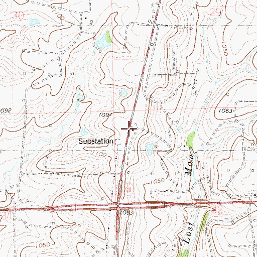 Topographic Map of Lost Man Creek Rural Fire Company, OK