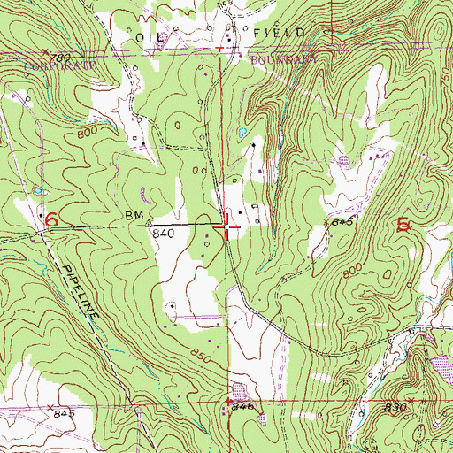 Topographic Map of Black Dog Fire Association, OK
