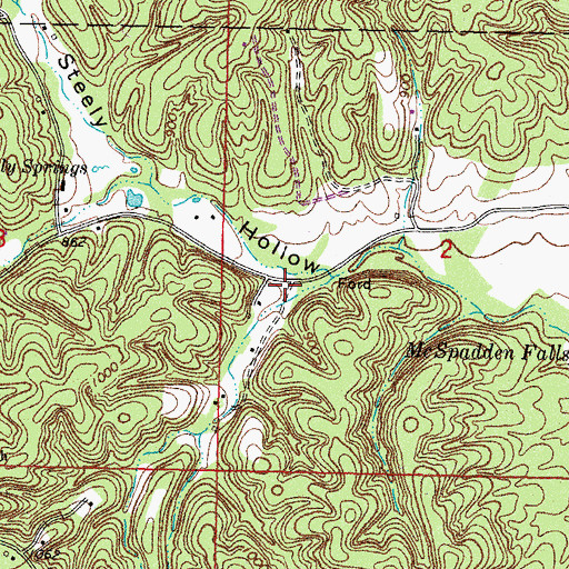 Topographic Map of Illinois River Volunteer Fire Department, OK