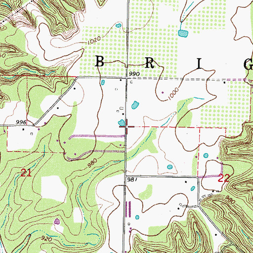 Topographic Map of Welling Tri - Community Fire Department Station 2, OK