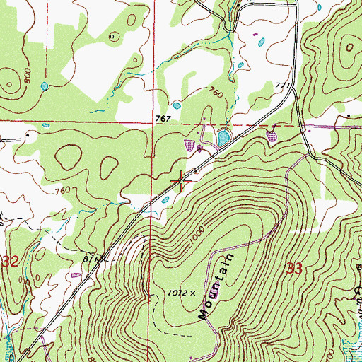 Topographic Map of Keys Fire Department Station 2, OK