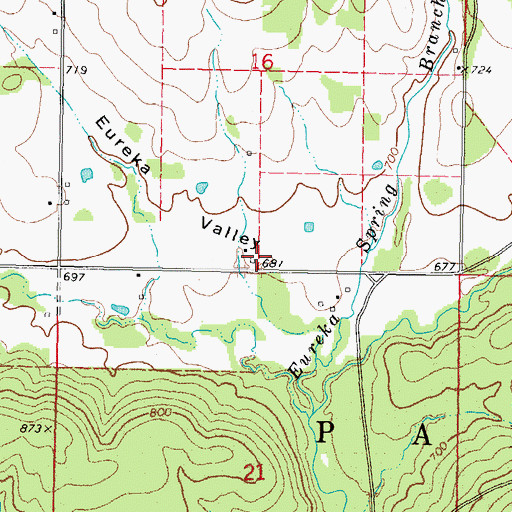 Topographic Map of Woodall Fire Department Station 2, OK