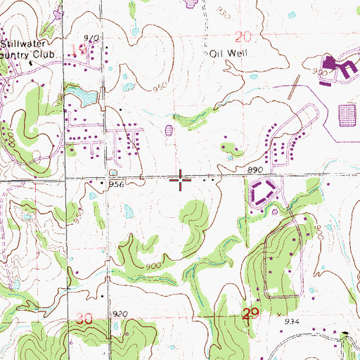 Topographic Map of Stillwater Fire Department Station 4, OK