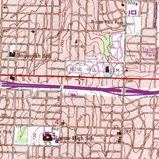 Topographic Map of Tulsa Fire Department Station 15, OK