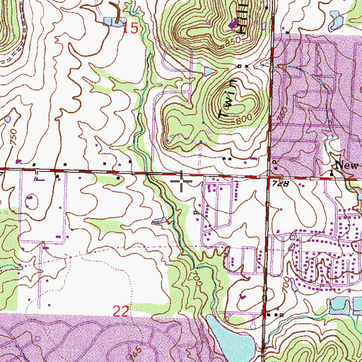 Topographic Map of Tulsa Fire Department Station 32, OK