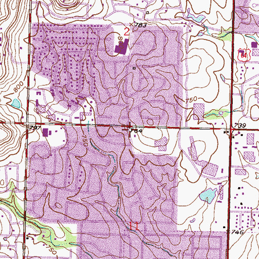Topographic Map of Tulsa Fire Department Station 28, OK