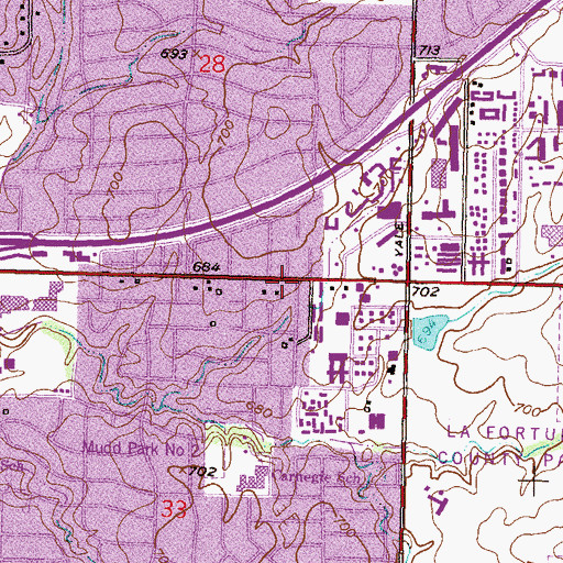 Topographic Map of Tulsa Fire Department Station 23, OK