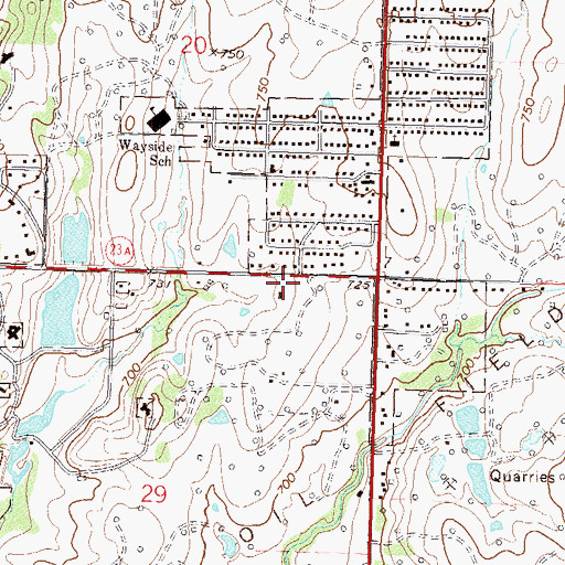 Topographic Map of Bartlesville Fire Department Station 4, OK
