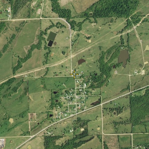 Aerial/Satellite Image of Wardville Rural Volunteer Fire Department, OK
