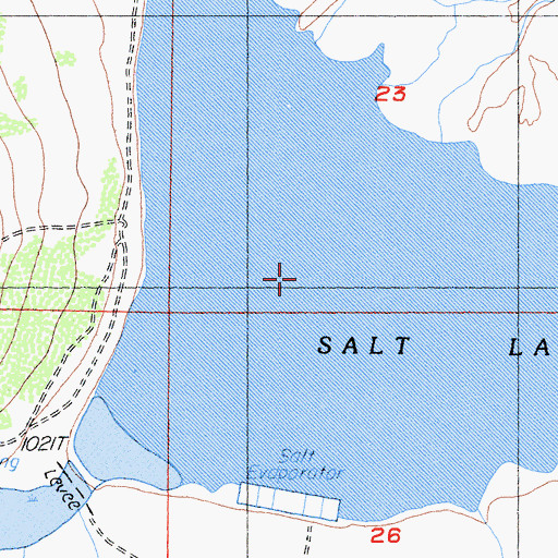 Topographic Map of Saline Valley, CA