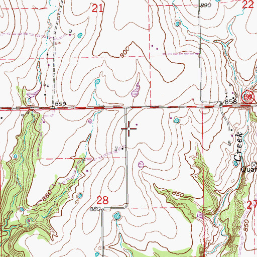 Topographic Map of Hauana Creek Fire Department, OK