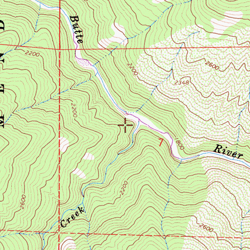 Topographic Map of Sallady Creek, CA