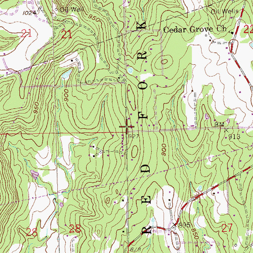 Topographic Map of Keystone Fire Department Station 3, OK