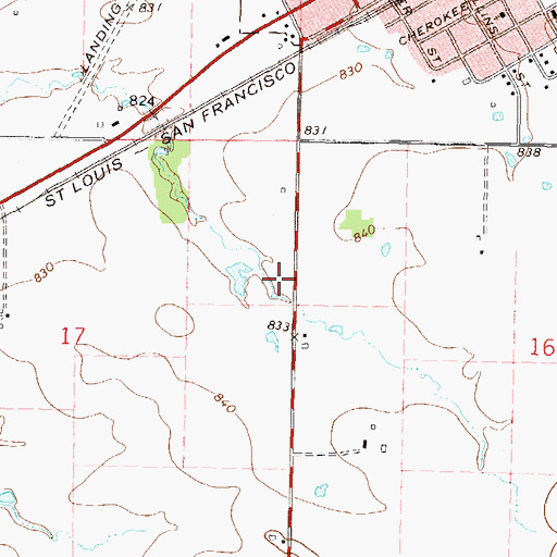 Topographic Map of Fairland Volunteer Fire Department Station 2, OK