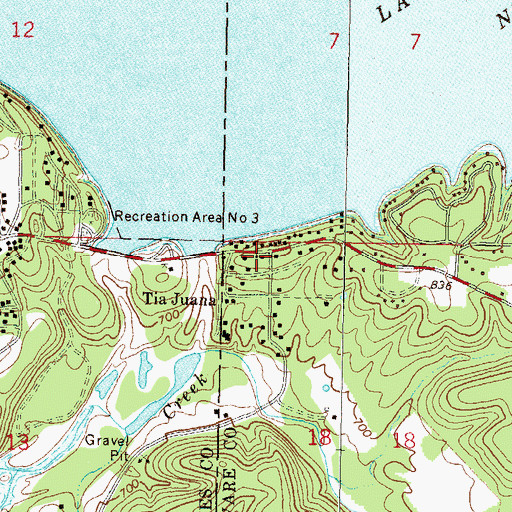 Topographic Map of Tijuana Volunteer Fire Department, OK