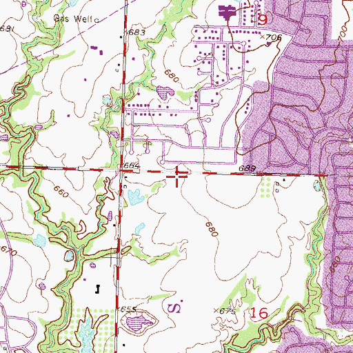 Topographic Map of Broken Arrow Fire Department Station 5, OK
