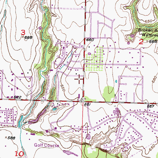 Topographic Map of Broken Arrow Fire Department Station 3, OK