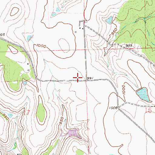 Topographic Map of Osage Ranch Fire Department, OK