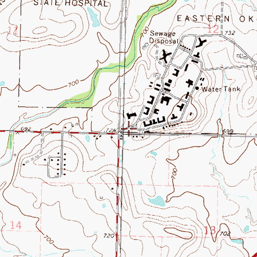 Topographic Map of Oklahoma Forensic Center, OK