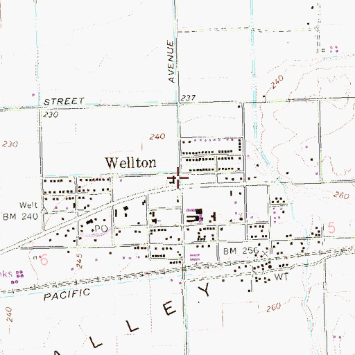Topographic Map of Wellton Fire Department, AZ