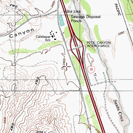 Topographic Map of Tubac Fire District Station 2, AZ