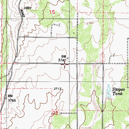 Topographic Map of Arivaca Volunteer Fire Department, AZ