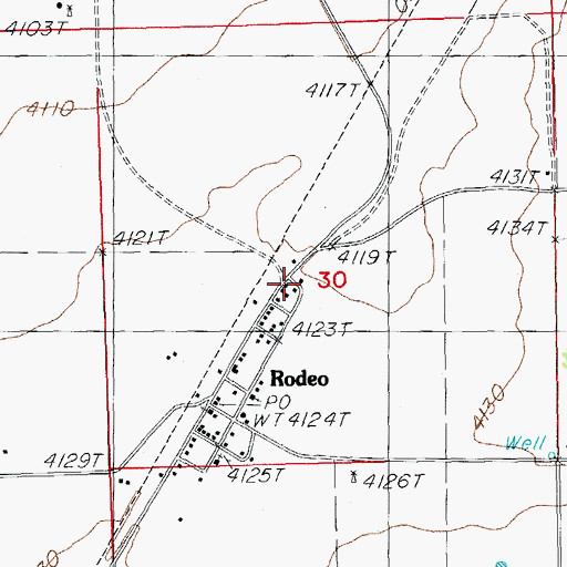 Topographic Map of Rodeo Volunteer Fire Department, NM