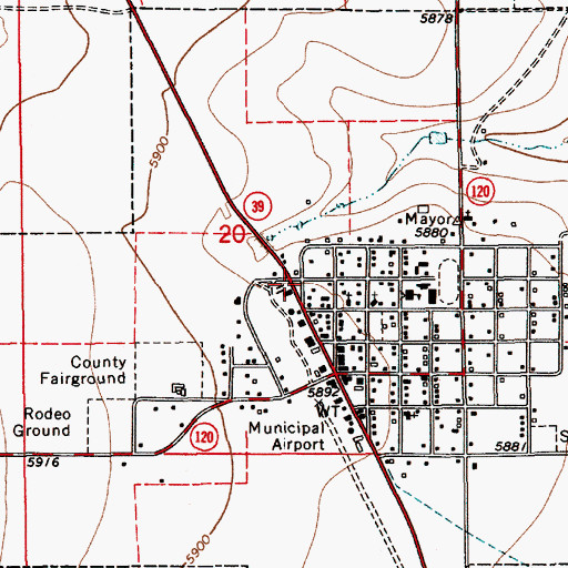 Topographic Map of Roy Rescue Service, NM