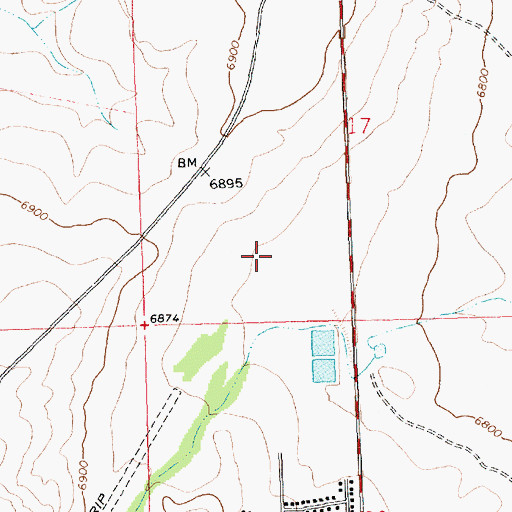 Topographic Map of Navajo Nation Emergency Medical Services, NM