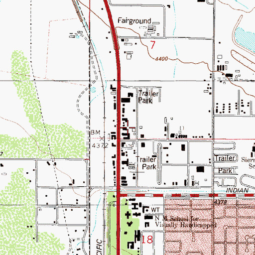 Topographic Map of American Medical Response, NM