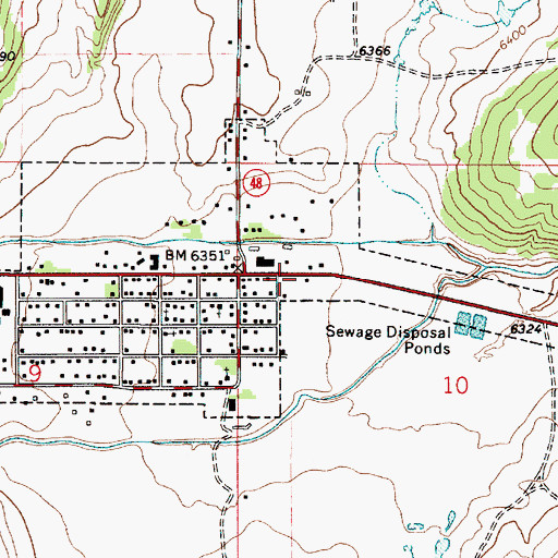 Topographic Map of Lincoln County Emergency Medical Services Capitan Station, NM