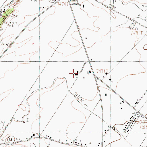 Topographic Map of La Clinica Emergency Medical Services, NM
