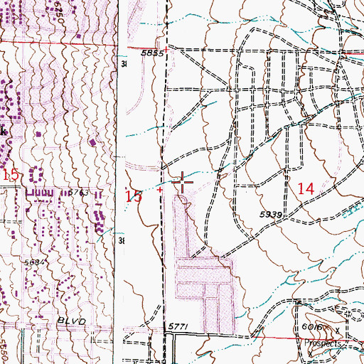 Topographic Map of Albuquerque Fire Department Station 8, NM