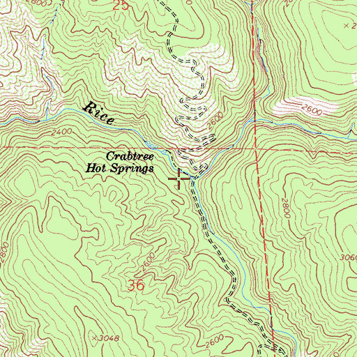 Topographic Map of Salt Creek, CA