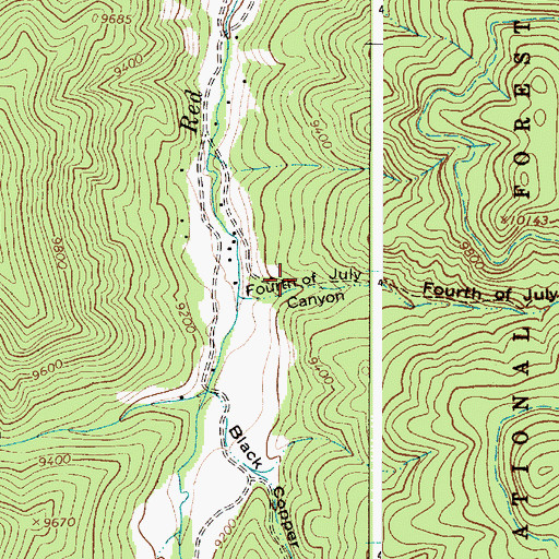 Topographic Map of Wheeler Peak Fire District, NM