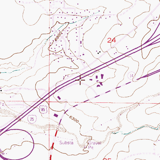 Topographic Map of Santa Fe County Volunteer Fire la Cienega District, NM