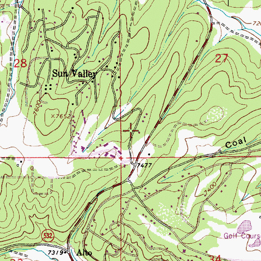 Topographic Map of Bonito Volunteer Fire Department Main Station, NM