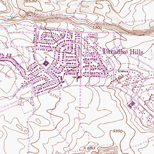 Topographic Map of Albuquerque Fire Department Station 22, NM