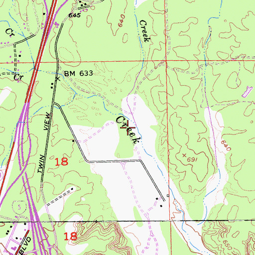 Topographic Map of Salt Creek, CA