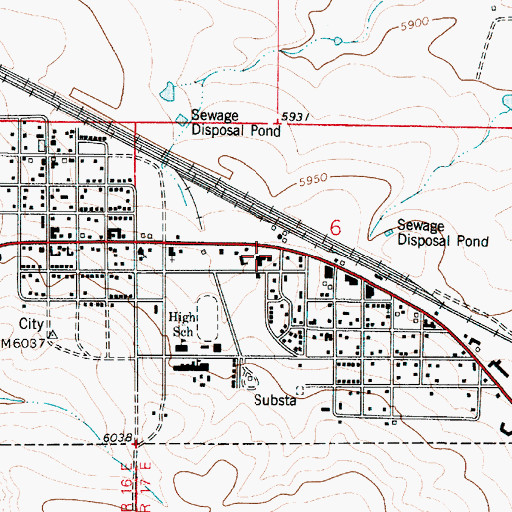 Topographic Map of Vaughn Volunteer Fire Department, NM