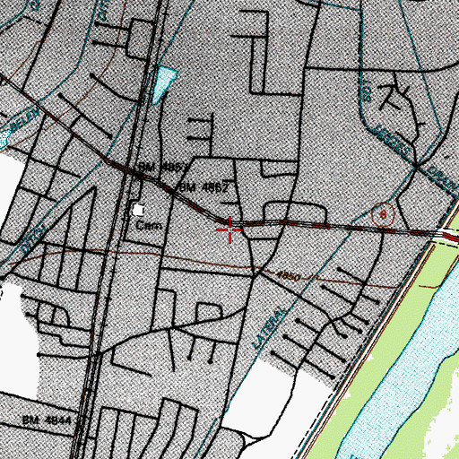 Topographic Map of Los Lunas Fire Department Main Station, NM