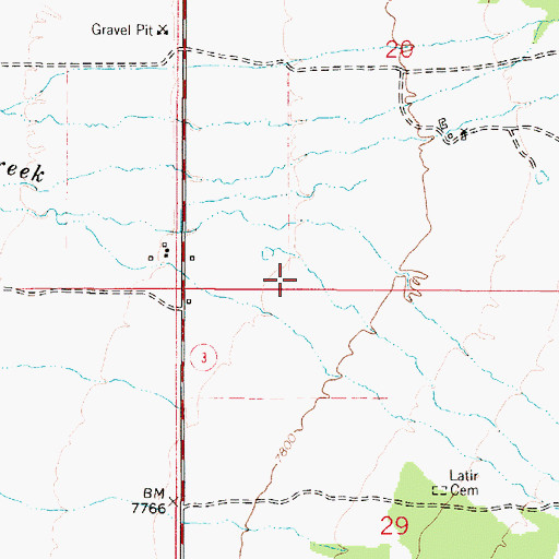Topographic Map of Latir Volunteer Fire Department, NM