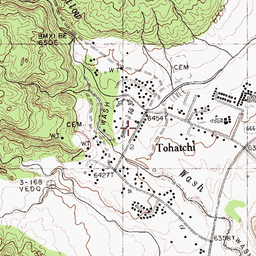 Topographic Map of Tohatchi Emergency Medical Services, NM
