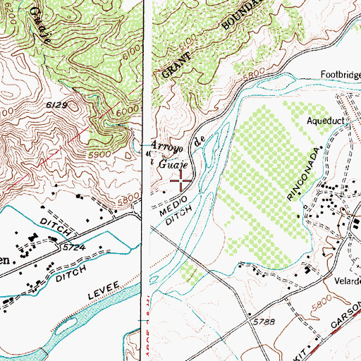 Topographic Map of Velarde Fire Department Station 2, NM